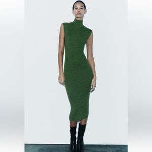 ZARA BLOGGERS FAV KNIT DRESS WITH METALLIC THREAD